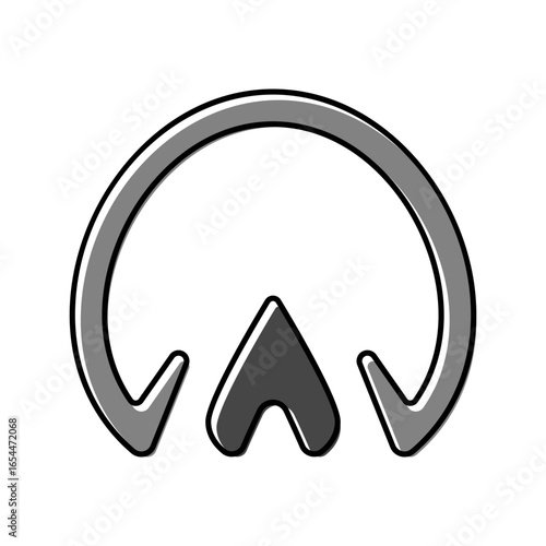 hoof print horse breeding color icon vector illustration
