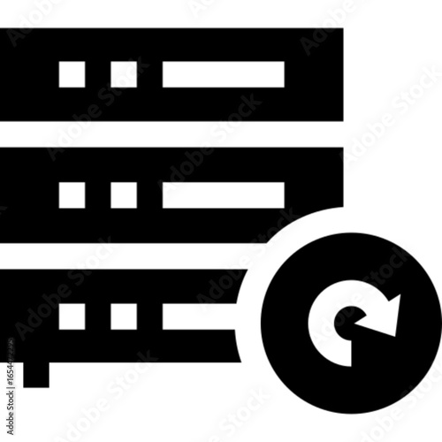 Refresh data or reload icon for technology concepts