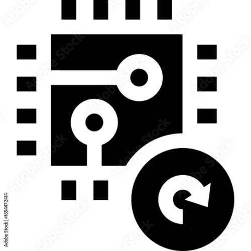 Refresh data or reload icon for technology concepts