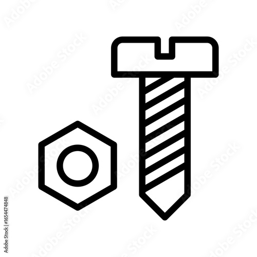 Bolt Icon Vector Illustration Line Version