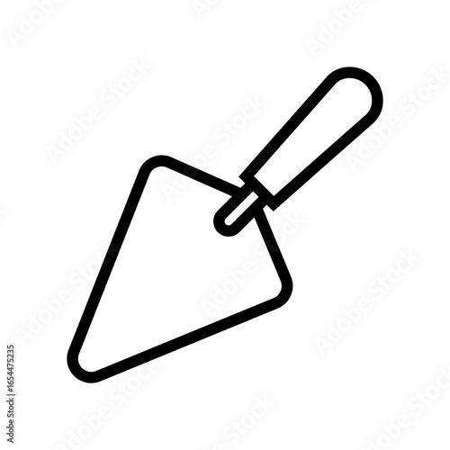 Trowel Icon Vector Illustration Line Version