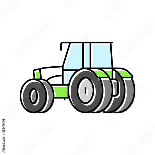 agriculture tractor color icon vector illustration