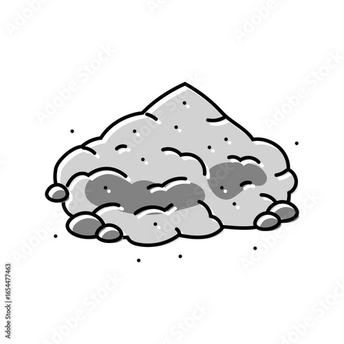 powder cement concrete color icon vector illustration