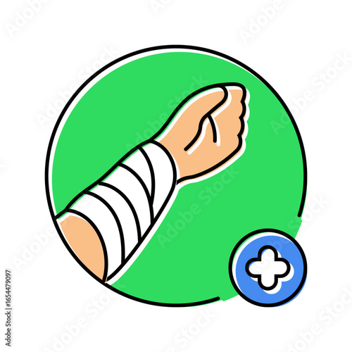 covering wound clean cloth color icon vector illustration