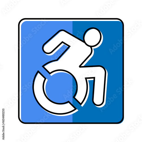 handicap accessible color icon vector illustration