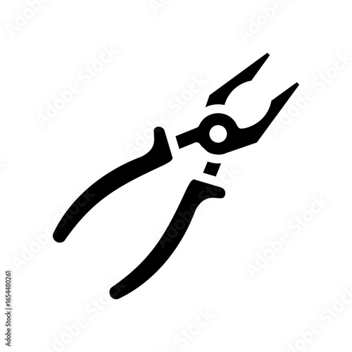 Plier Icon Vector Illustration Glyph Version