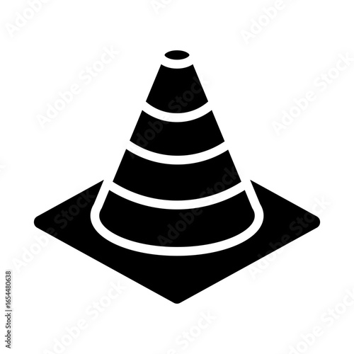 Cone Icon Vector Illustration Glyph Version