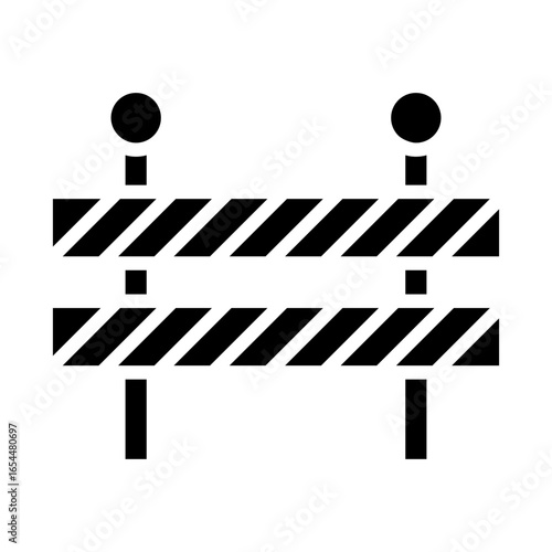 Barrier Icon Vector Illustration Glyph Version