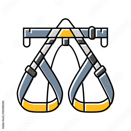 harness rock climbing color icon vector illustration
