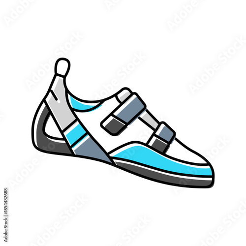 shoes rock climbing color icon vector illustration