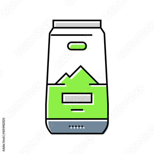 chalk rock climbing color icon vector illustration