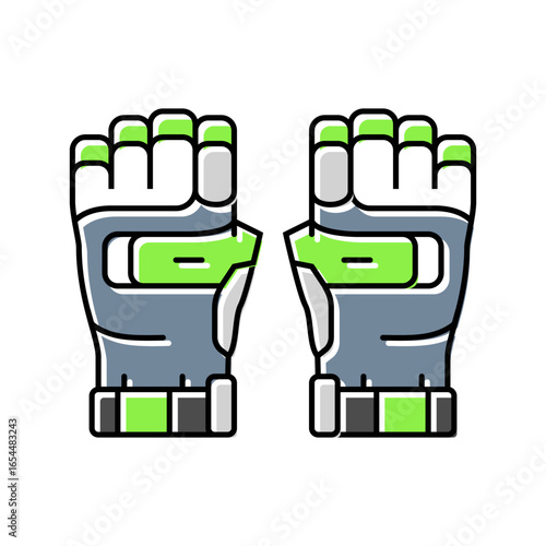 gloves rock climbing color icon vector illustration