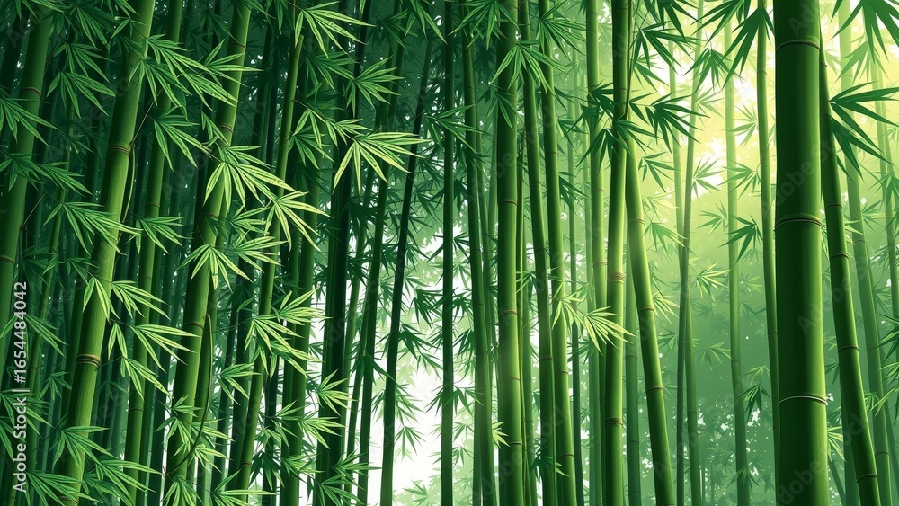 Fototapeta premium Repetitive and elegant bamboo wallpapers for ecofriendly interior design inspirations