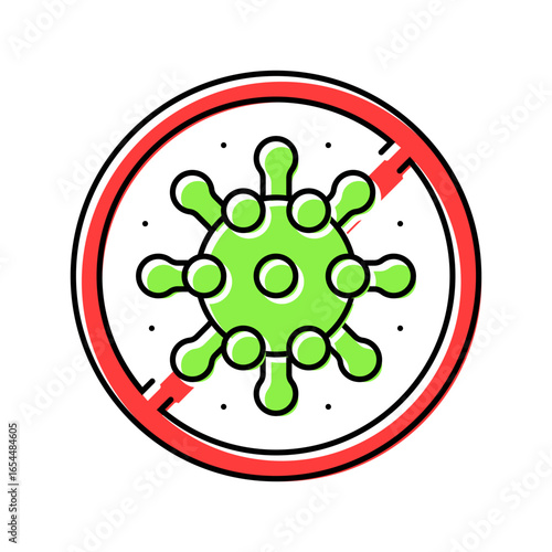 virus protection color icon vector illustration