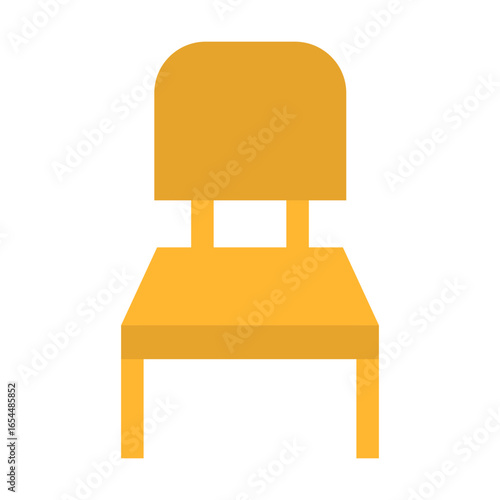 Chair Icon Vector Illustration Flat Version