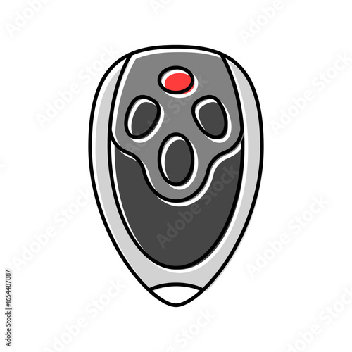 garage door remote control color icon vector illustration