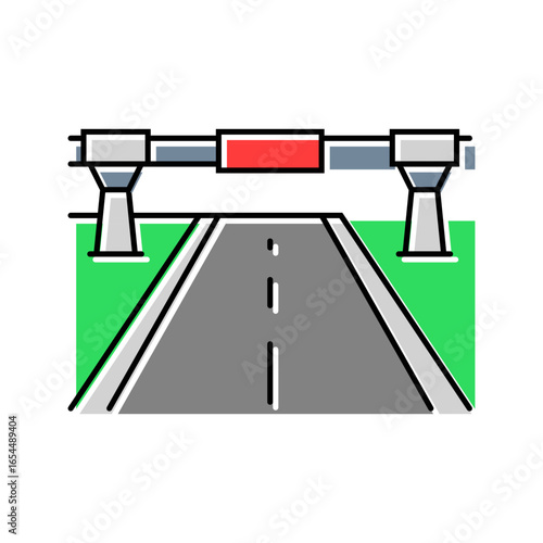 overpass highway road color icon vector illustration
