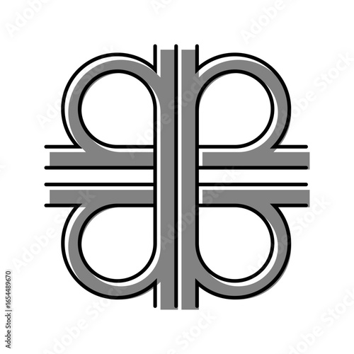 interchange highway road color icon vector illustration