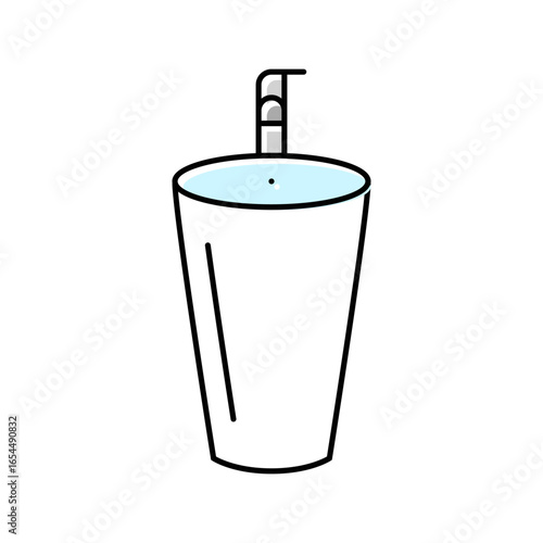freestanding sink color icon vector illustration