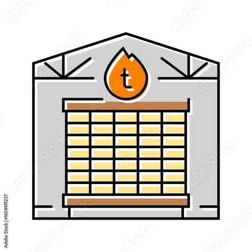 lumber drying process color icon vector illustration