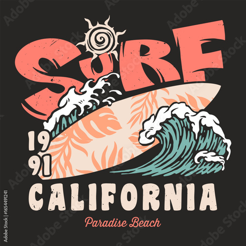 California beach culture surfing art