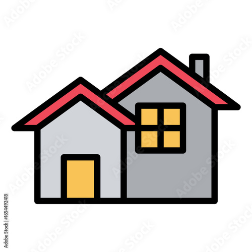 House Icon Vector Illustration Color Version