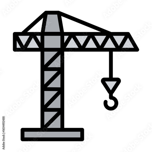 Crane Icon Vector Illustration Color Version