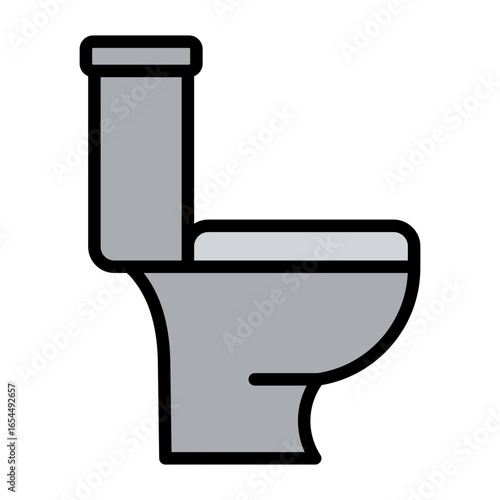 Toilet Icon Vector Illustration Color Version
