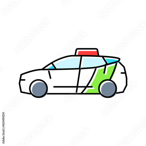 vehicle car share service color icon vector illustration