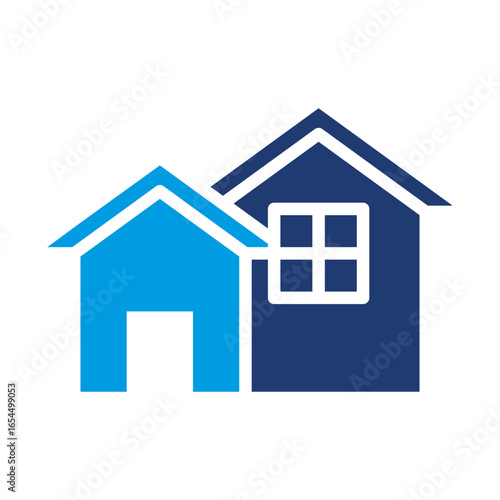 House Icon Vector Illustration Blue Version