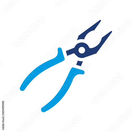 Plier Icon Vector Illustration Blue Version