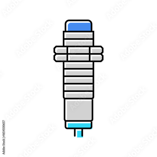 proximity sensor module color icon vector illustration
