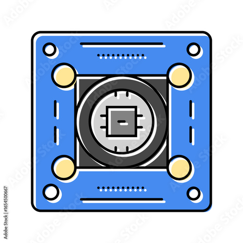 color detection sensor color icon vector illustration
