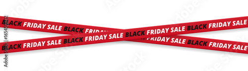 Black Friday Sale Tape Banner isolated on transparent background