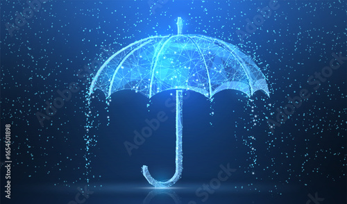 Vector umbrella rain protection.