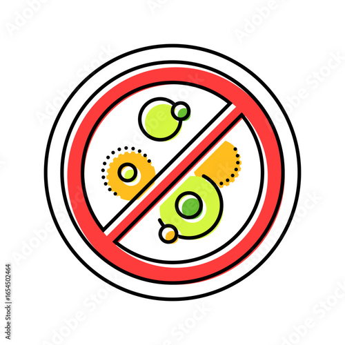 hypoallergenic color icon vector illustration