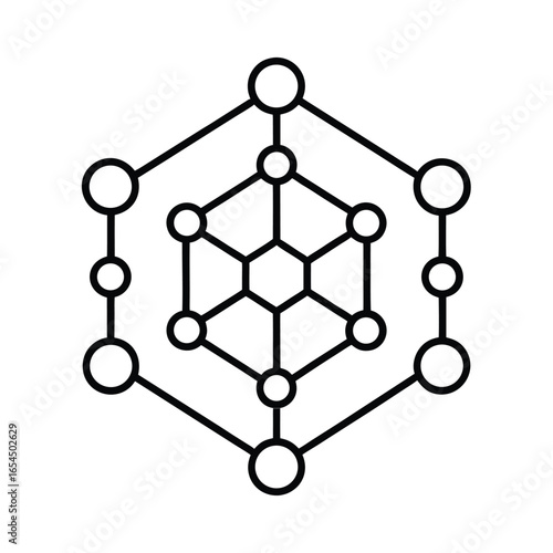 Algorithm Pattern Recognition Vector Line Art