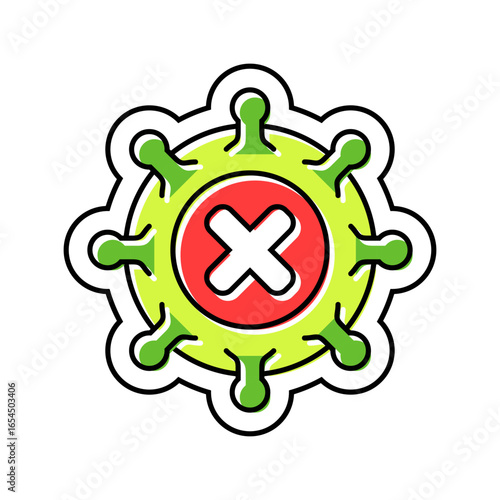 anti bacterial color icon vector illustration
