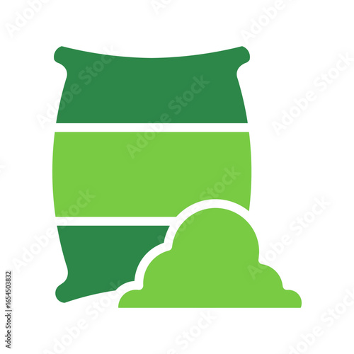 Cement Icon Vector Illustration Green Version