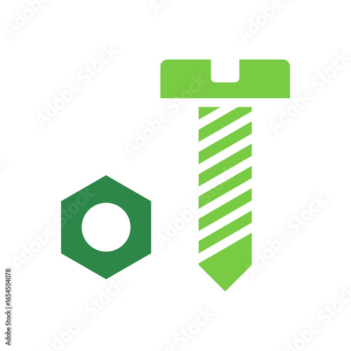 Bolt Icon Vector Illustration Green Version