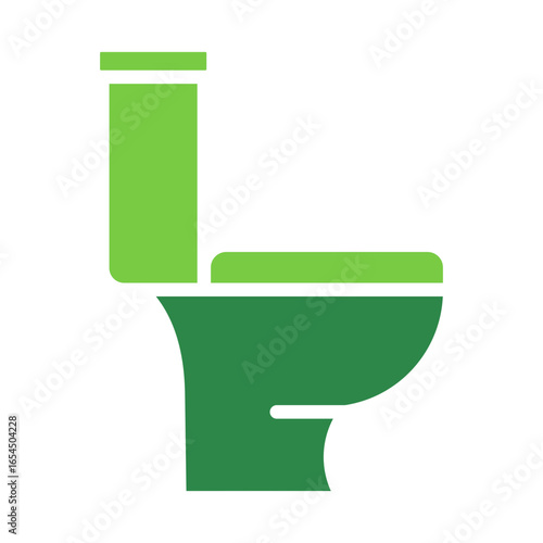 Toilet Icon Vector Illustration Green Version