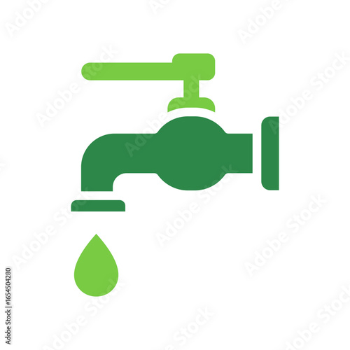 Tap Icon Vector Illustration Green Version