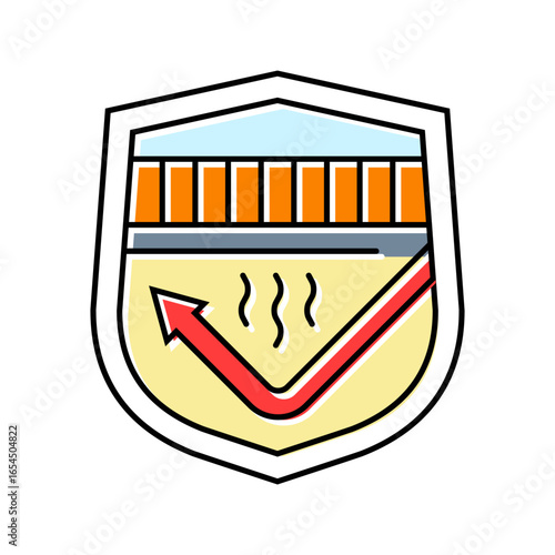 thermal insulated color icon vector illustration
