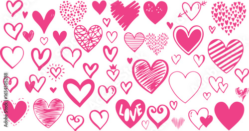 Red Heart Pattern Vector – Love, Romance, Valentine, Wedding, Background, Seamless, Cute, Symbol, Romantic, Shape, Passion, Illustration, Abstract, Icon, Design, Pattern, Decorative, Celebration