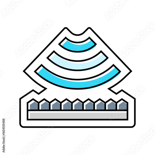 noise reduction color icon vector illustration