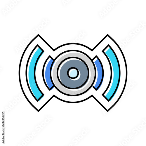 built speakers color icon vector illustration