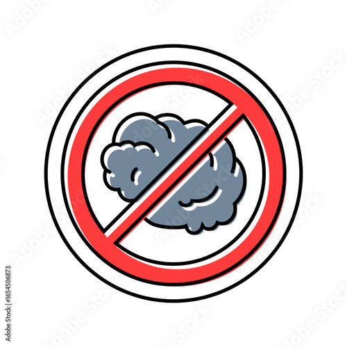 zero emission use color icon vector illustration
