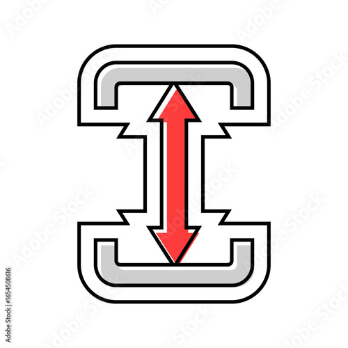 adjustable height color icon vector illustration