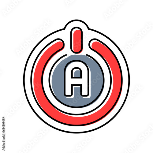 auto shut off color icon vector illustration