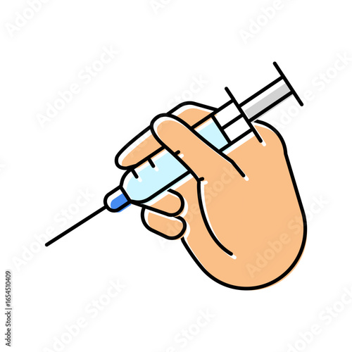 vaccination coverage color icon vector illustration